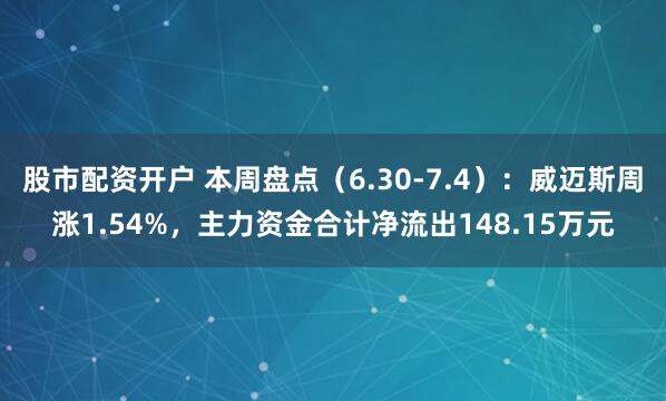 股市配资开户 本周盘点（6.30-7.4）：威迈斯周涨1.54%，主力资金合计净流出148.15万元
